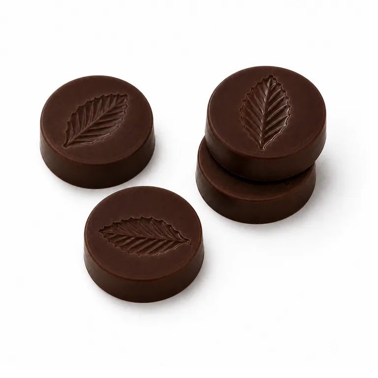 Dark Chocolate Checkers unwrapped