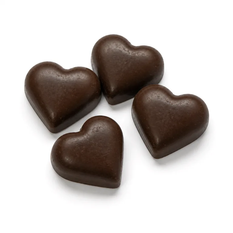 Dark Chocolate Heart unwrapped