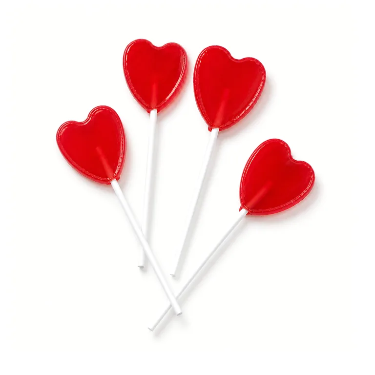 Strawberry Heart Lollipop unwrapped